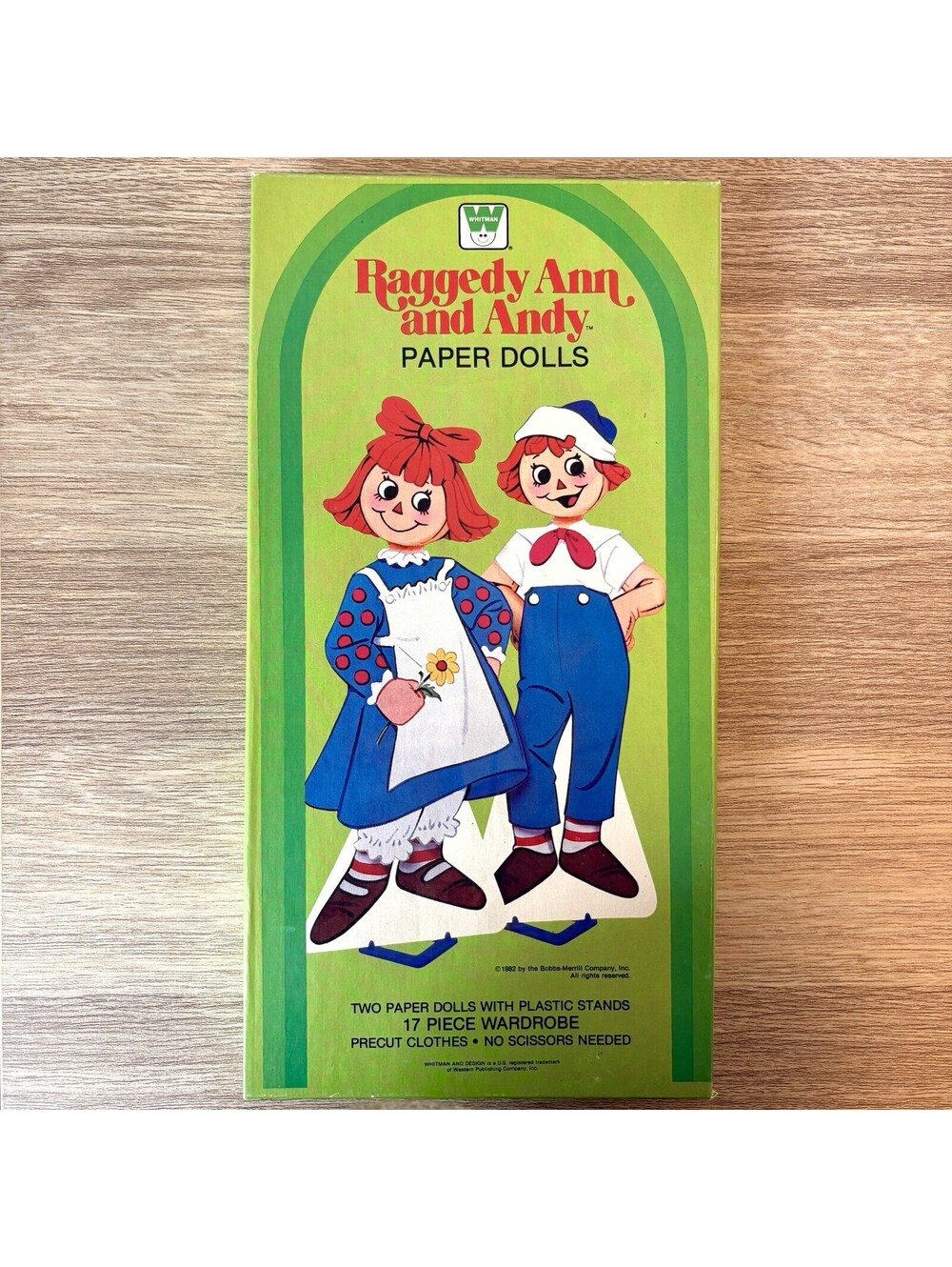 Vintage 1982 Raggedy Ann & Andy Paper Dolls by Whitman, New, Sealed Box